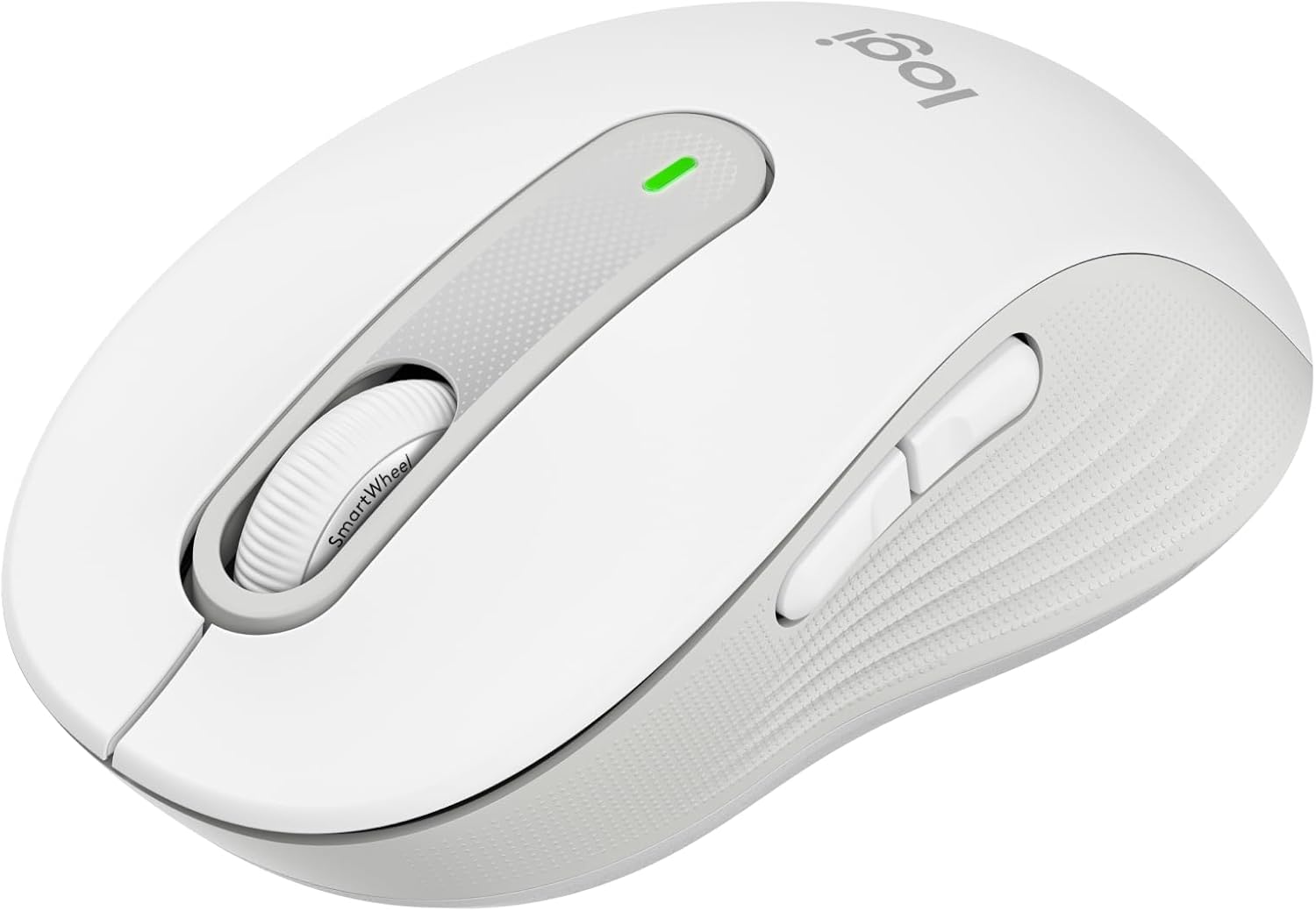 Detalle de Logitech Signature M650 Wireless Mouse – Bianco, per mani di piccole dimensioni, silenzioso e multi‑dispositivo