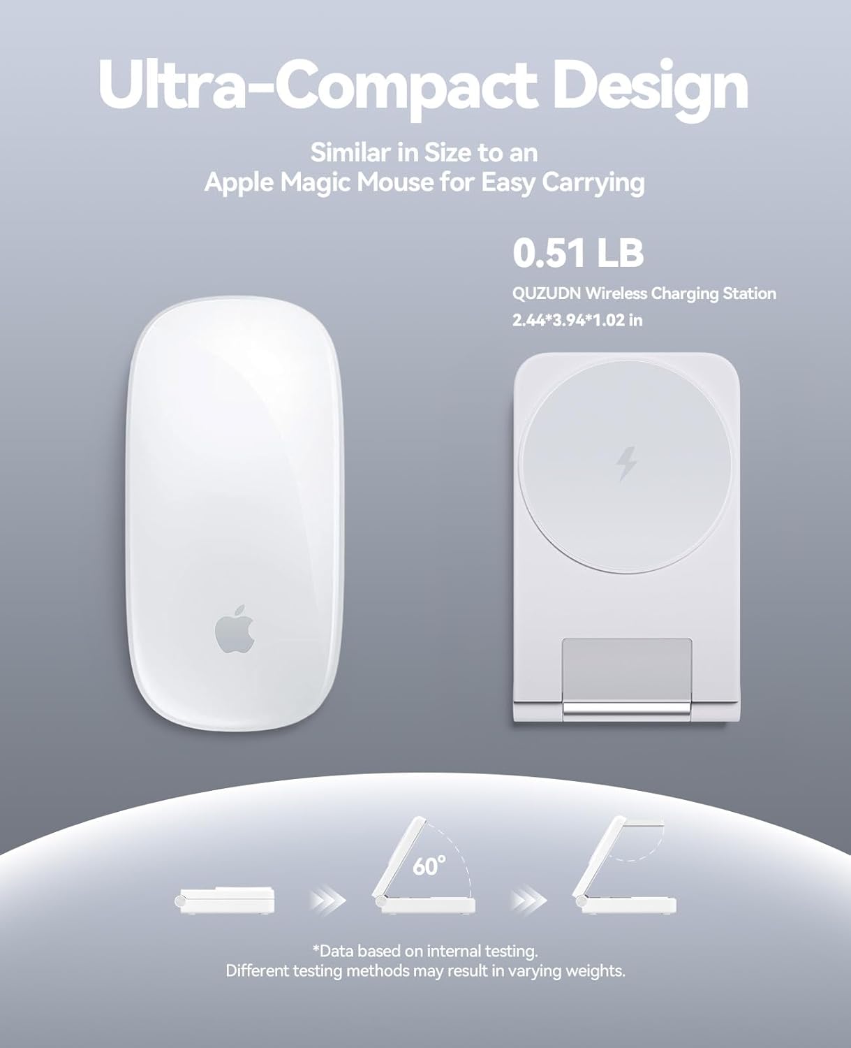 Detalle de ILOUYU 3-in-1 25W Foldable Magnetic Wireless Charging Station for iPhone, AirPods, and Apple Watch