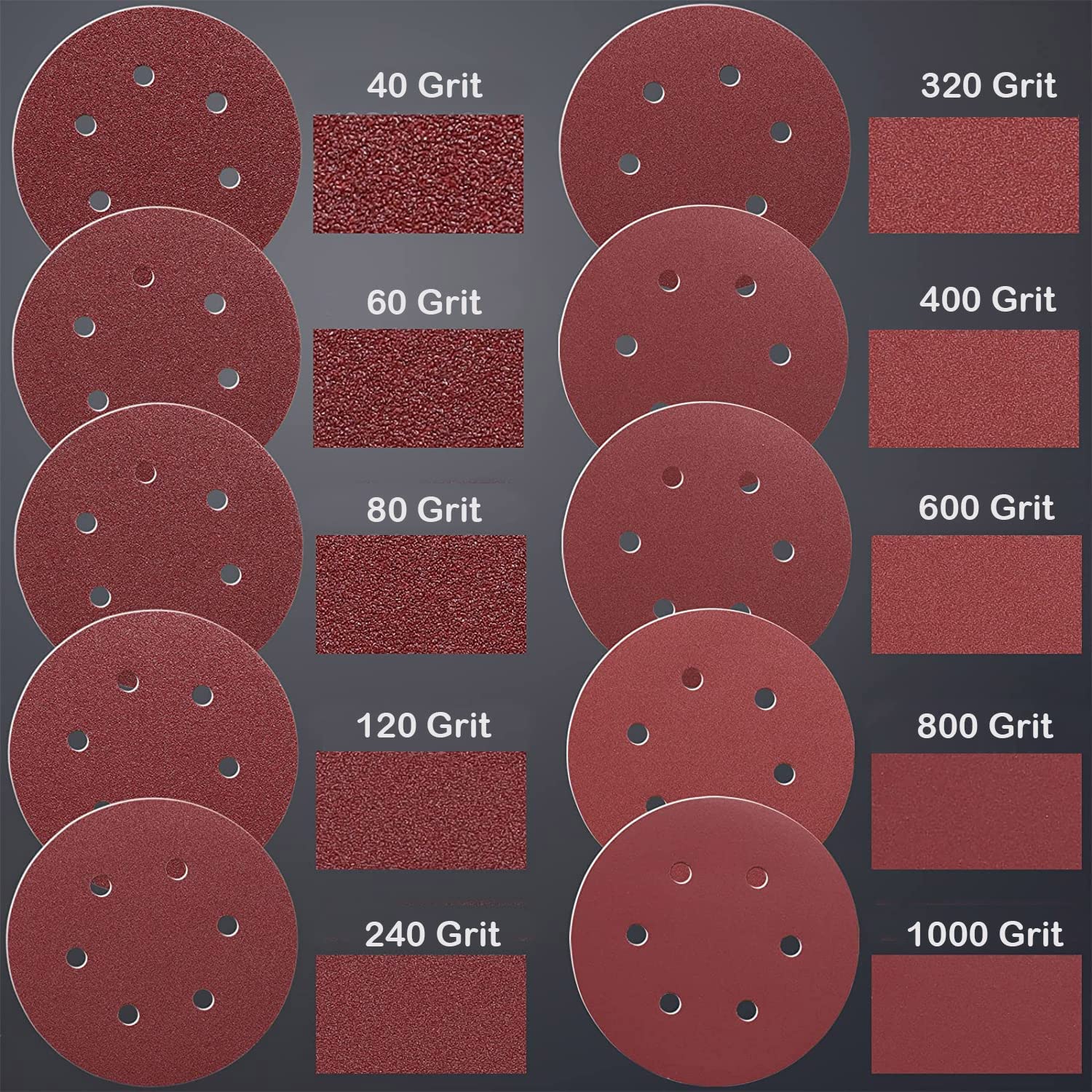 Thumbnail 3 de LESNIC 40 grit sanding discs, 50 pcs