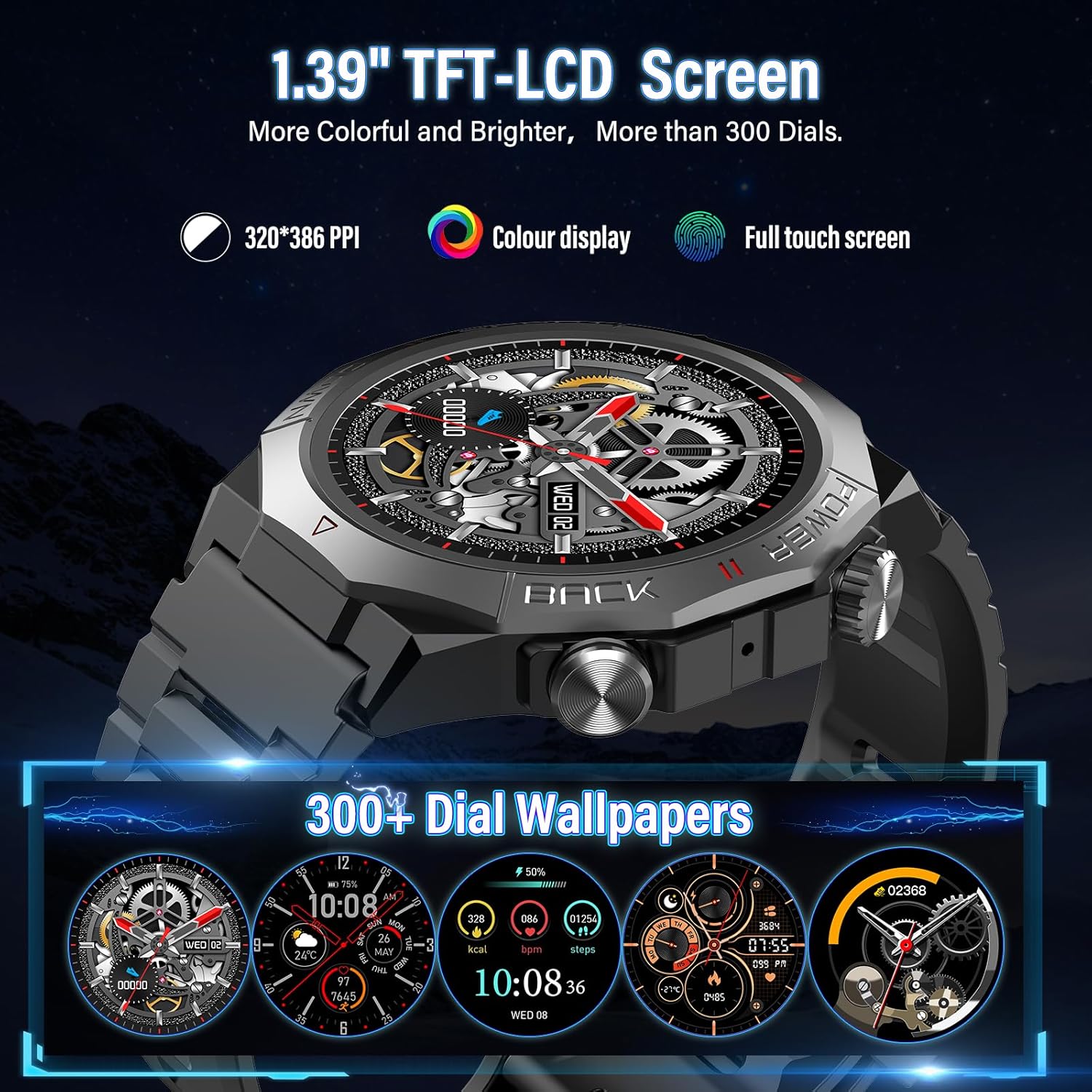 Thumbnail 6 de Military Smart Watch 1.39" HD, 110+ Sports