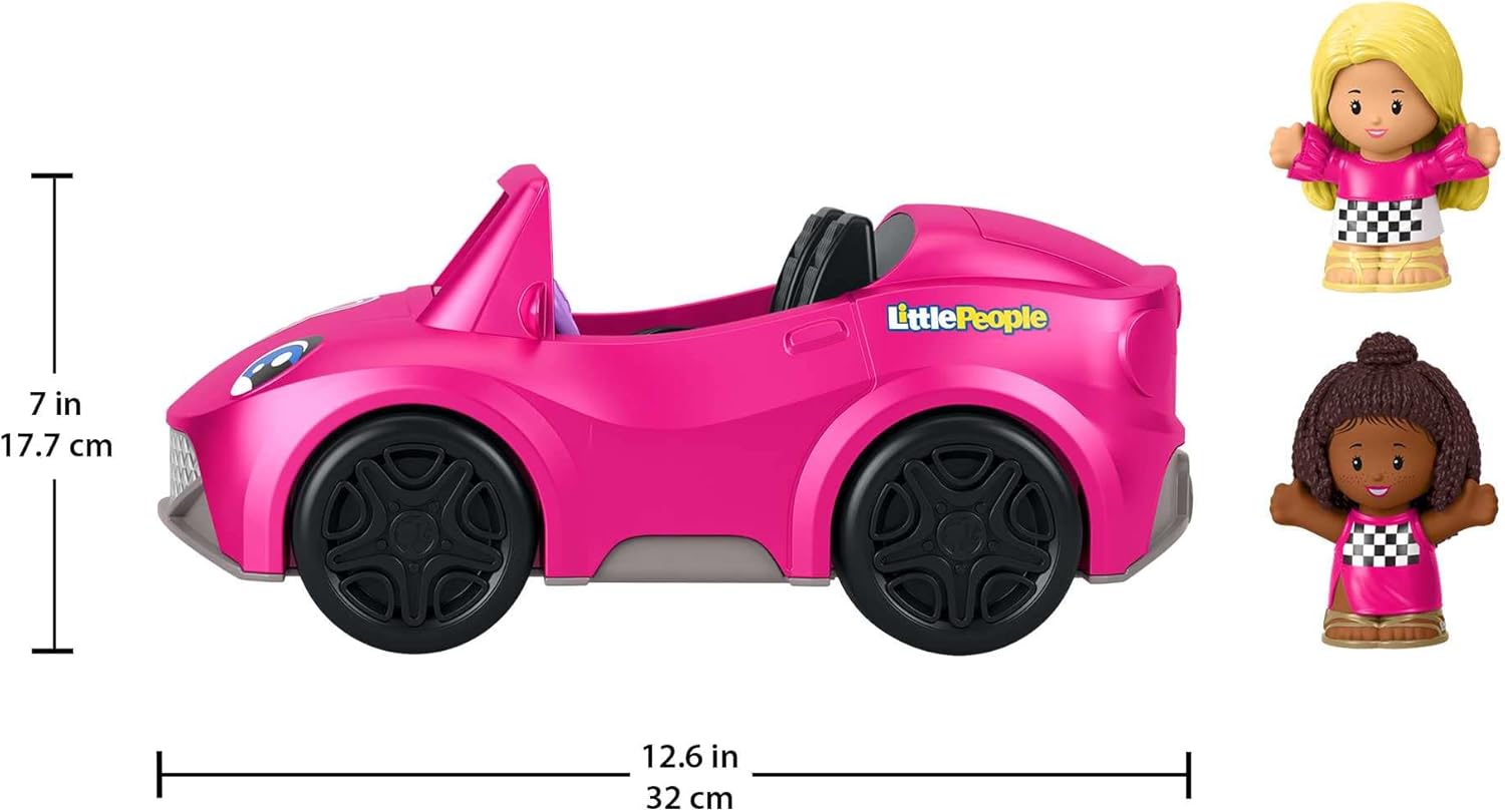 Thumbnail 5 de Fisher-Price Coffret Little People Cabriolet de Barbie – véhicule sonore à pousser avec 2 figurines