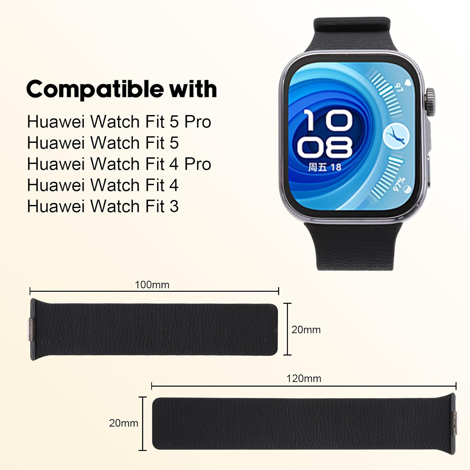 Detalle 1 de MIJOBS Magnetic Strap for Huawei Watch Fit 4