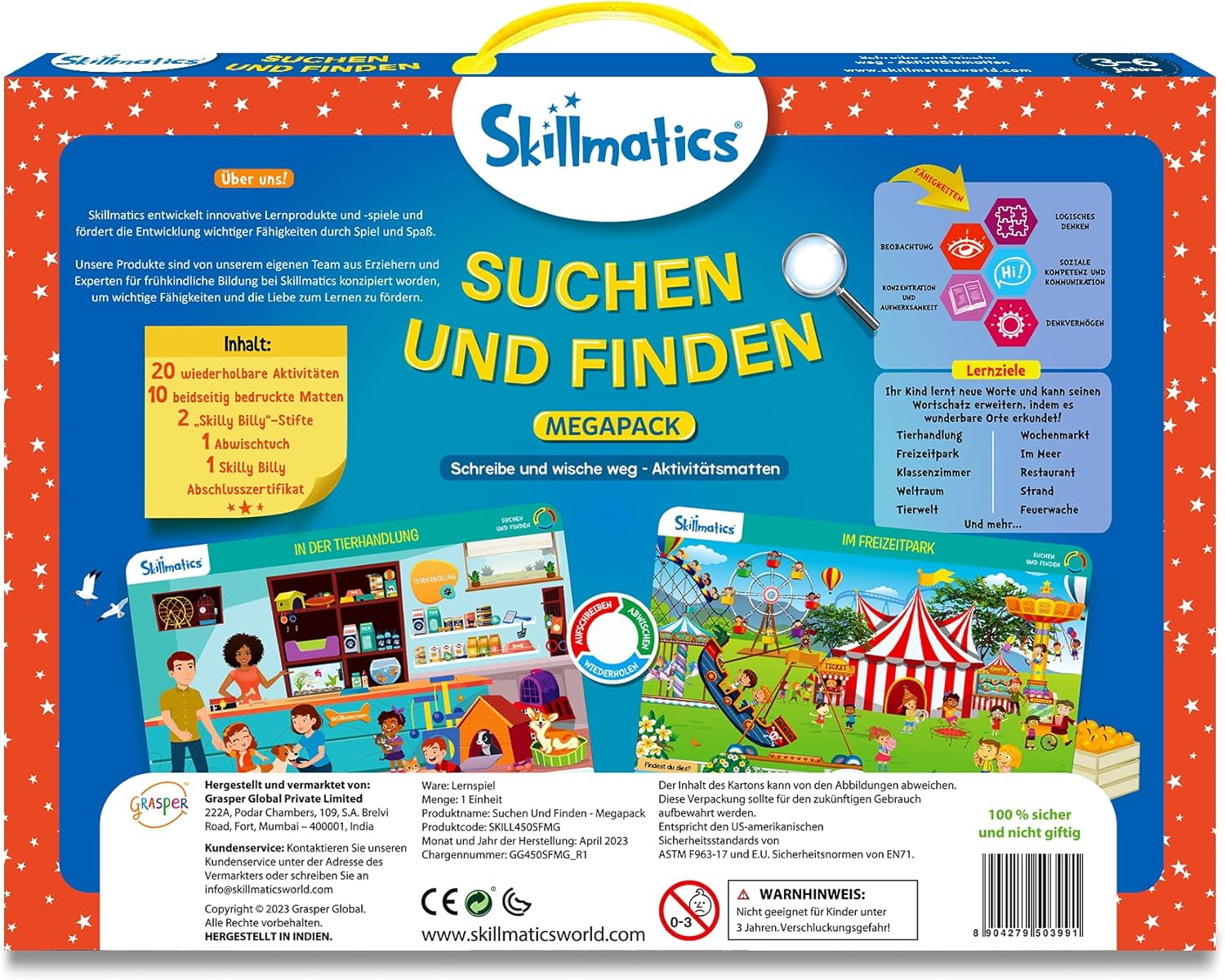 Thumbnail 6 de Skillmatics-Lernspiel – Suchen und Finden Megapack: Wiederverwendbare Aktivitätsmatten für Kinder 3–6