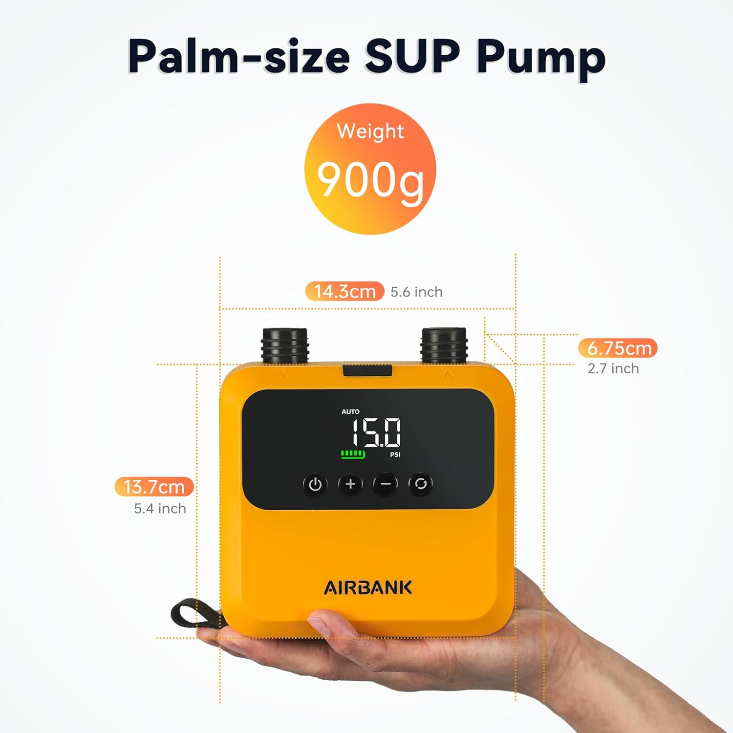 Thumbnail 1 de AIRBANK Mini Paddle Board Pump Pulse PRO: pompa elettrica compatta e potente per SUP e outdoor