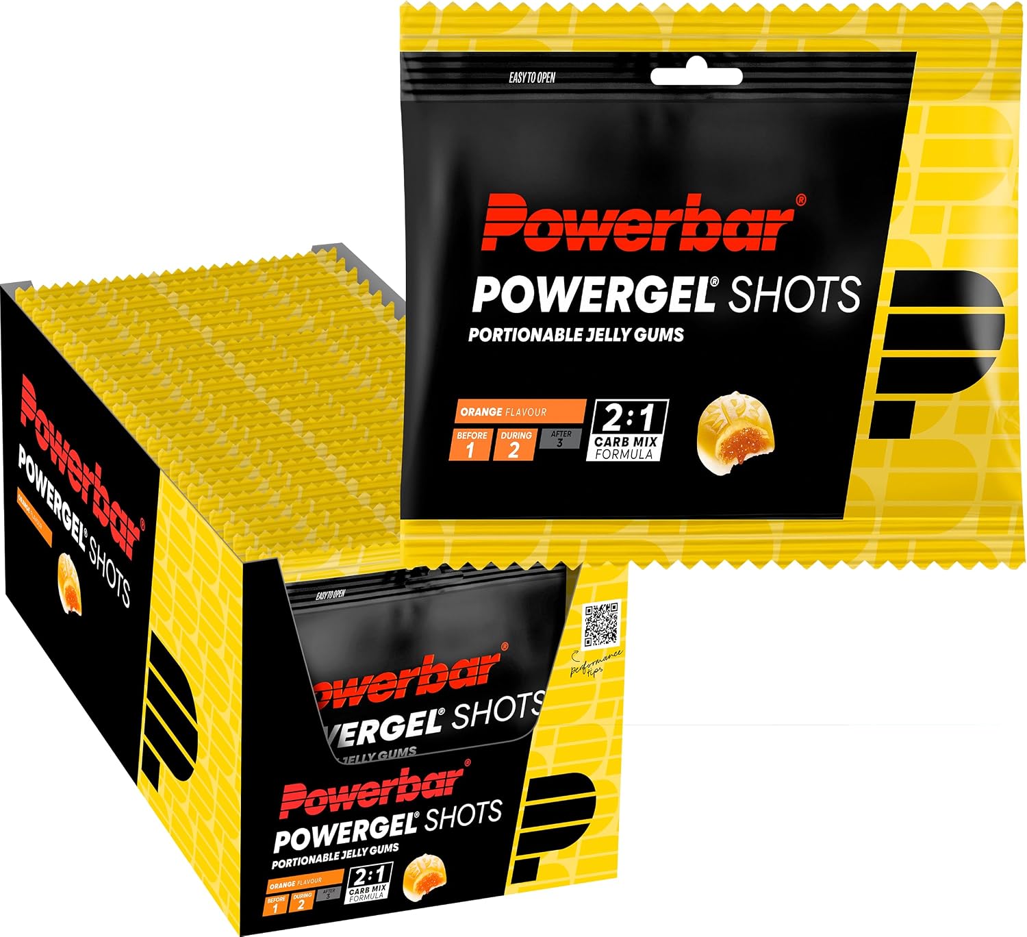 Powerbar PowerGel Shots Orange (24x60g) – Energy & Endurance for Training and Racing