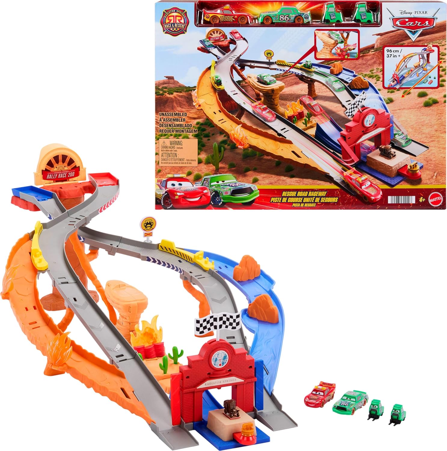 Detalle de Mattel Cars Toy Playset Rescue Raceway 4