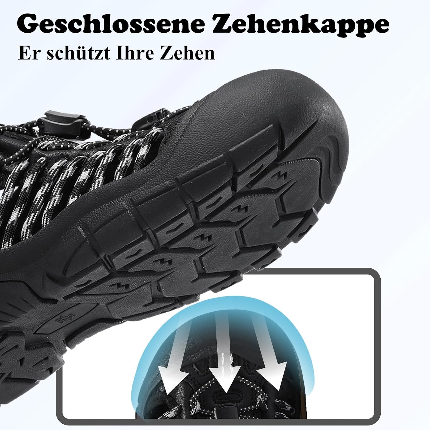 Detalle de JMFCHI SPORTS Unisex Kinder Sandalen – Breite Zehenbox, atmungsaktiv, leicht und sicher