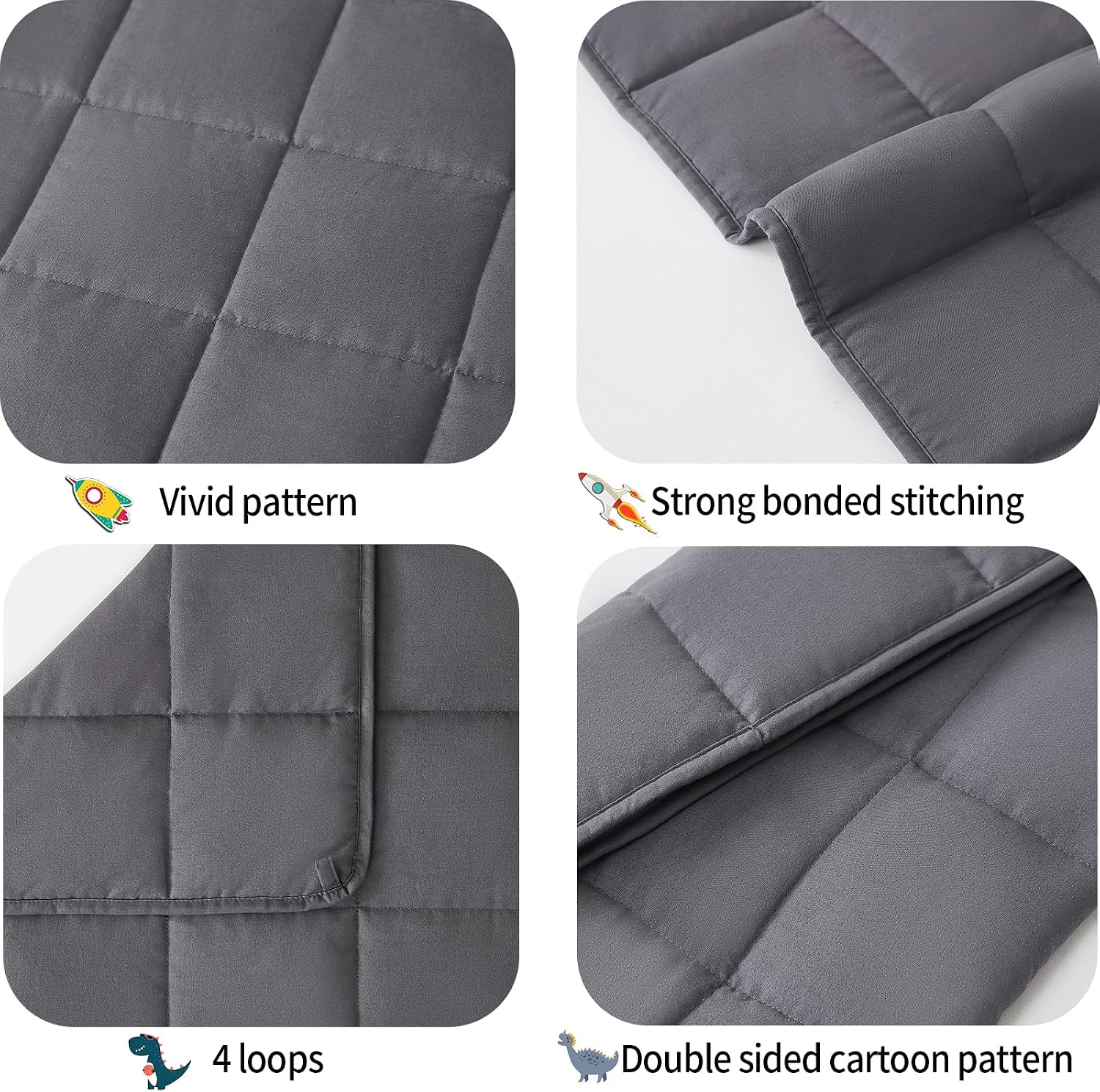 Detalle de HOSUKKO Weighted Blanket 7 lb
