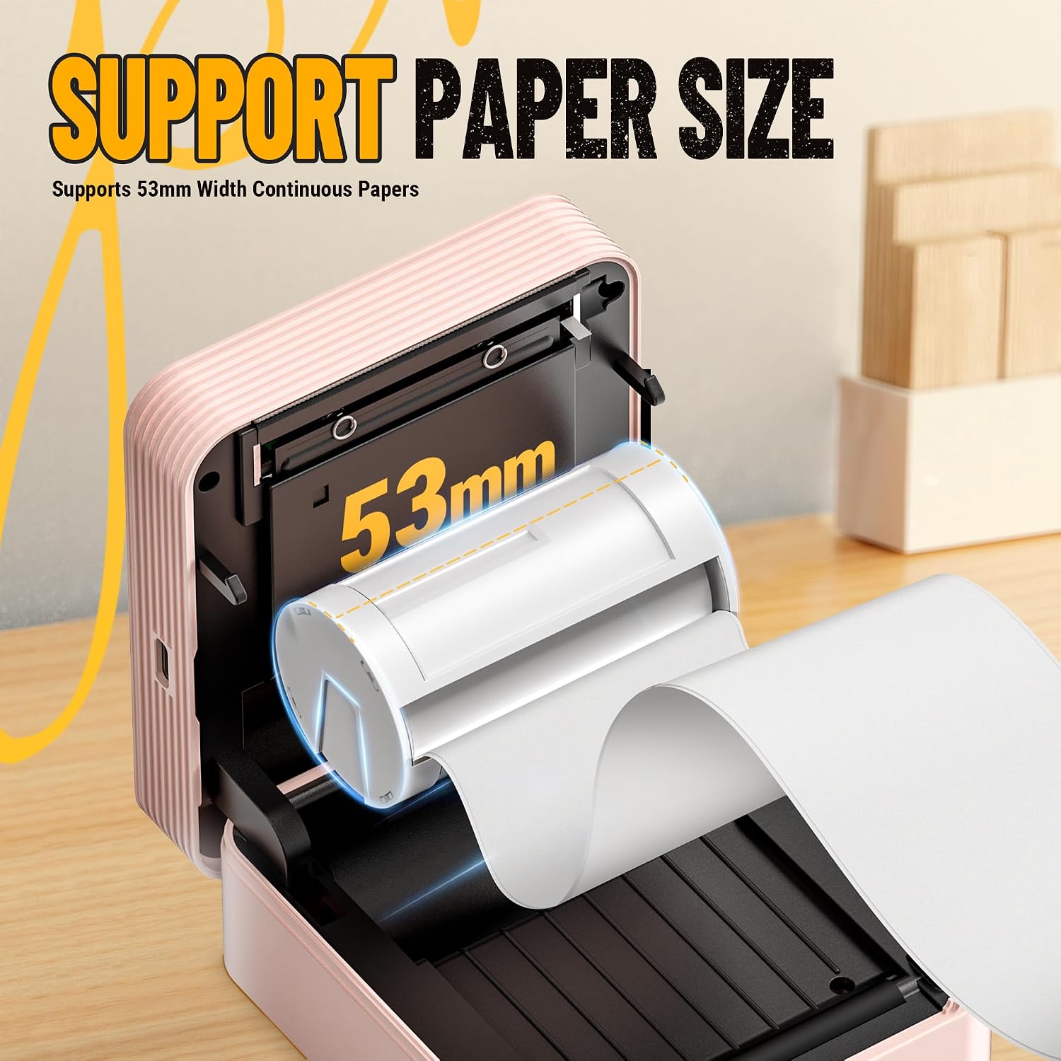 Thumbnail 6 de Nelko PM230 Aufkleber Drucker 3 Rollen 54mm
