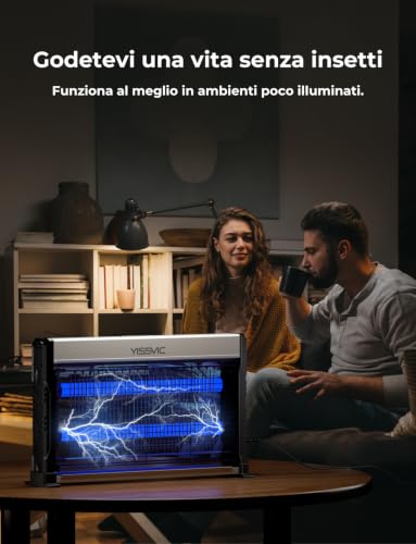 Detalle de YISSVIC Lampada Antizanzare Elettrica UV LED 2M con Cavo, Catena e Contenitore Lavabile