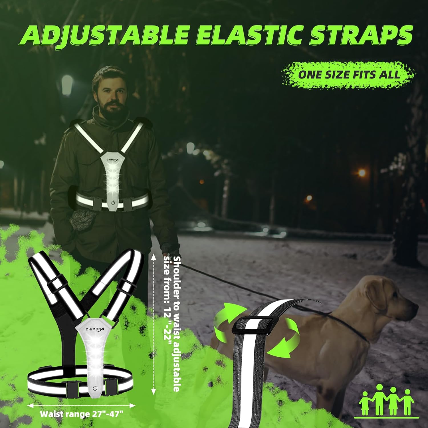 Thumbnail 6 de LED Reflective Vest 360° High Visibility USB‑C Rechargeable