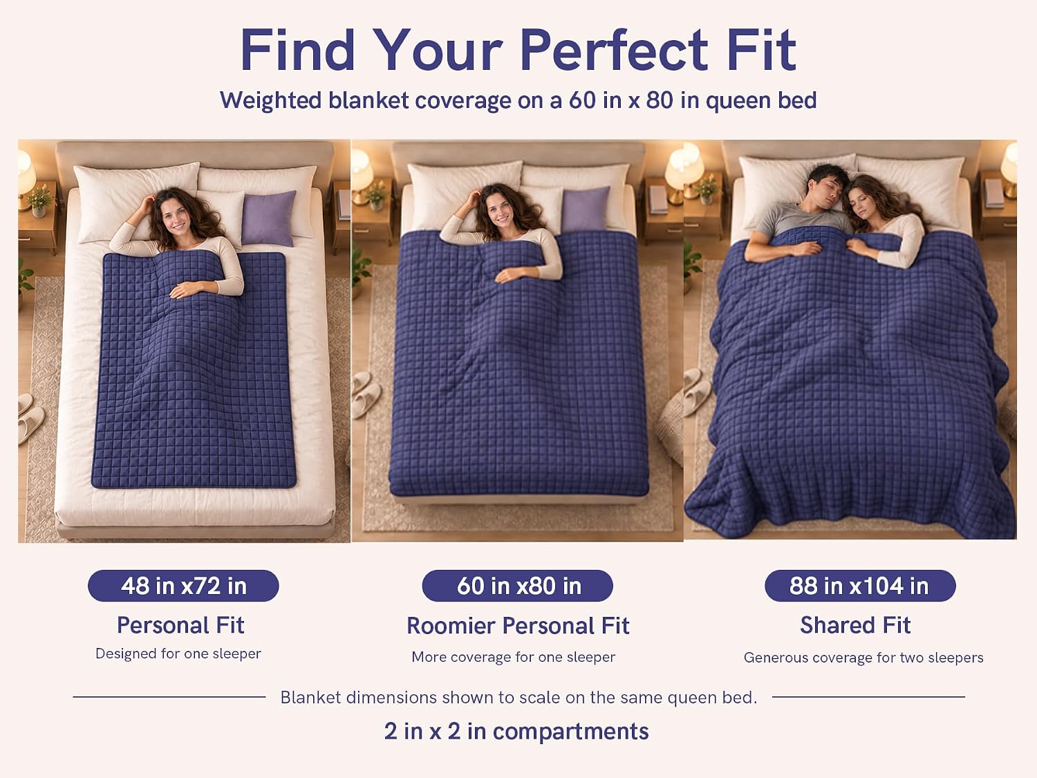 Thumbnail 5 de YnM 15lbs Weighted Blanket 48x72 inches