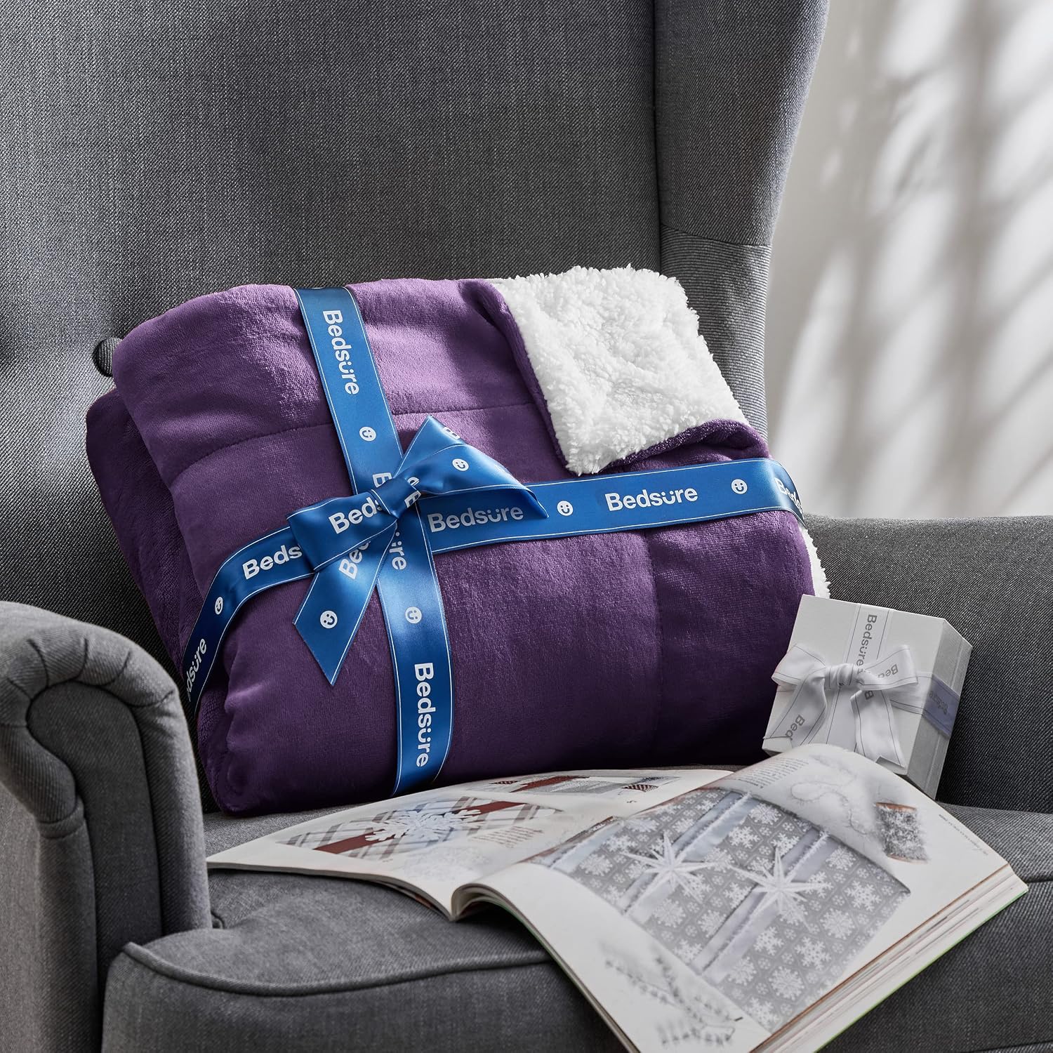 Thumbnail 5 de BEDSURE Kuscheldecke 150x200 cm Sherpa Flanell