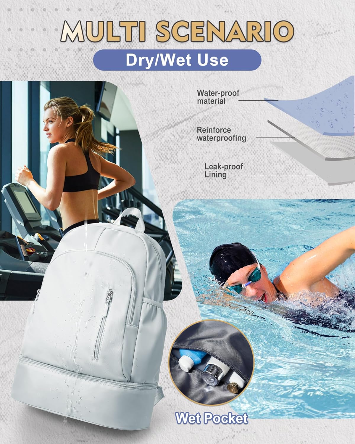 Thumbnail 5 de VENATIN Gym Backpack for Women and Men