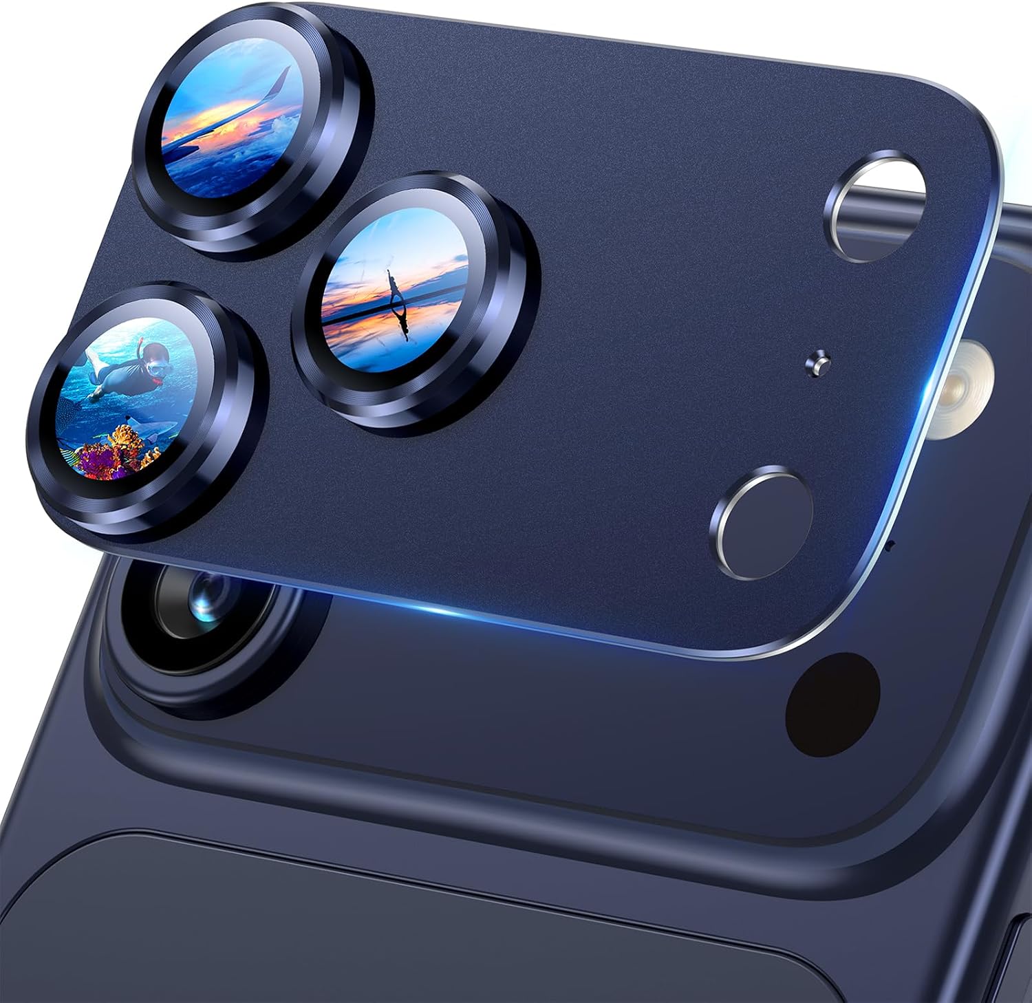Detalle de UniqueMe iPhone 17 Pro camera lens protector