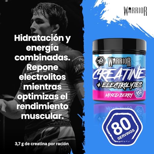 Detalle 2 de Warrior Creatina + Electrolitos Polvo 360 g – Mix de Frutos del Bosque