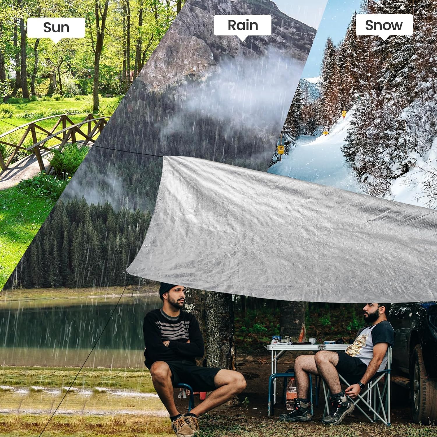 Thumbnail 4 de TICONN Heavy Duty Tarp Cover 5.5 Mil 🏕
