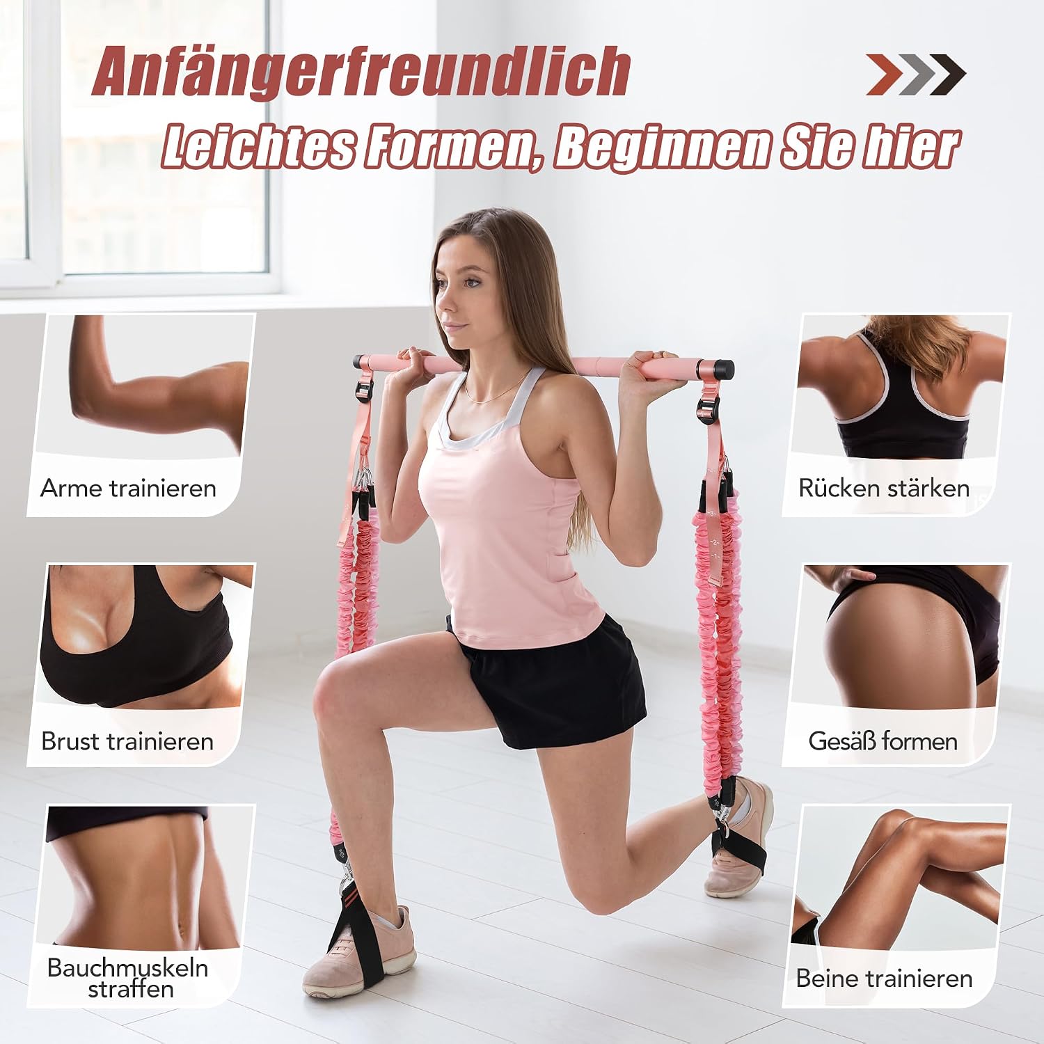 Thumbnail 4 de ALongSong Fitnessbänder Set 6er Widerstandsbänder