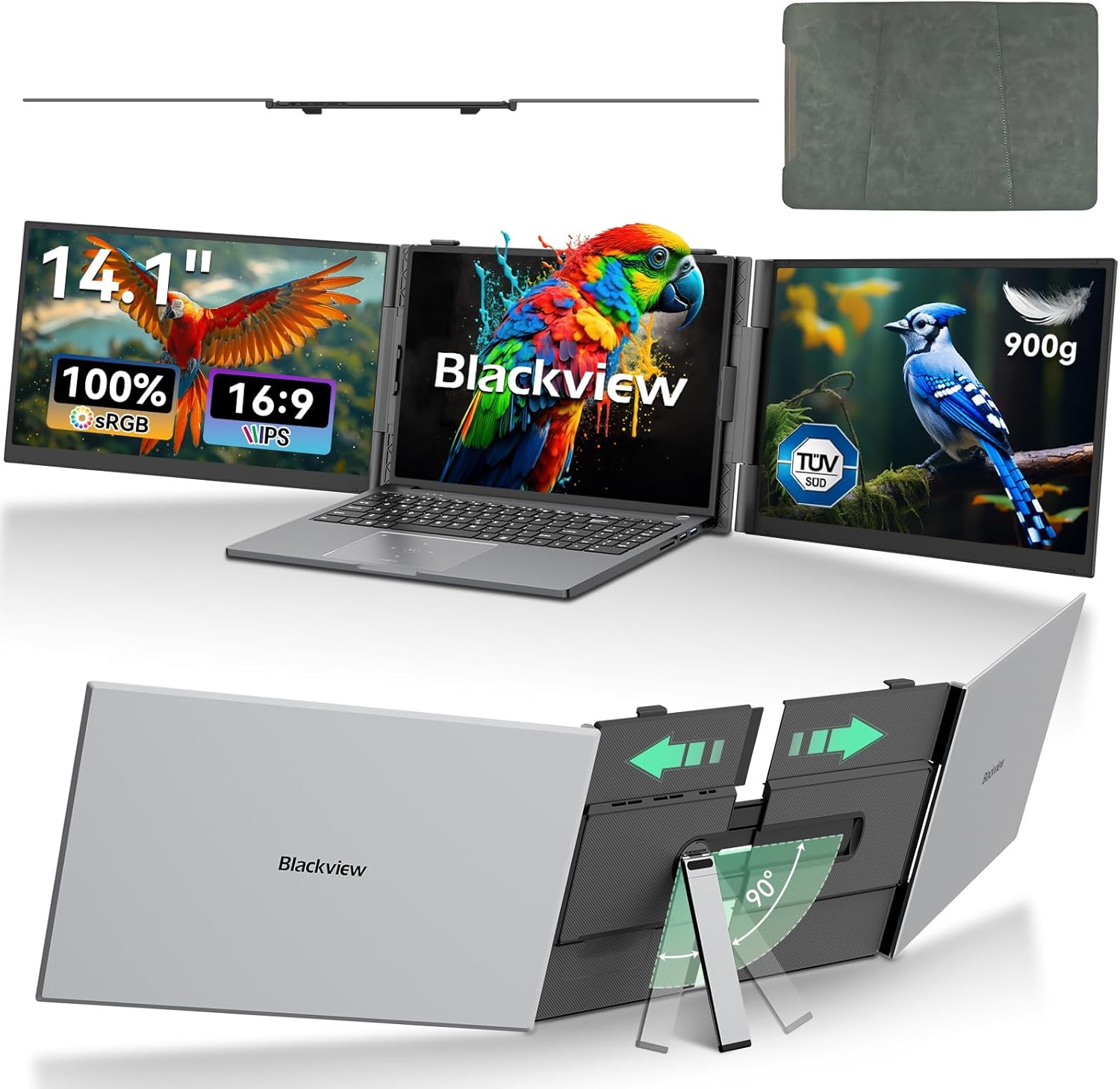Detalle 2 de Blackview DCM8 Dual 15.6" FHD IPS portable laptop screen extender (Ultra-thin 4.5mm, 1kg)