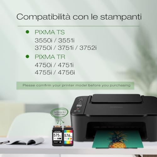 Detalle 2 de VOTRAINK PG-575XL CL-576XL cartucce d’inchiostro nero e tricromia