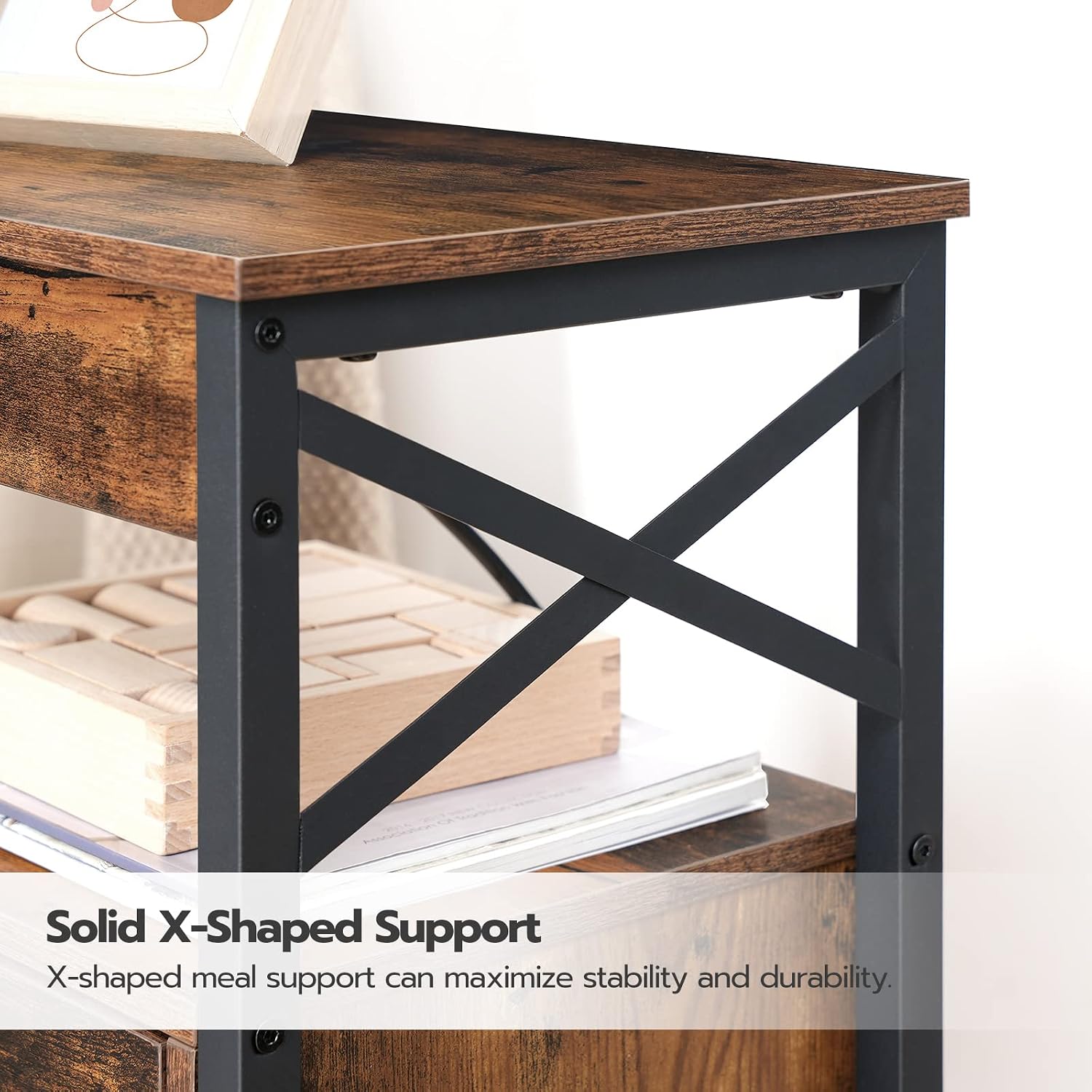 Thumbnail 6 de HOOBRO Wooden Bedside Table with Charging Station (EBF138KBZ01)