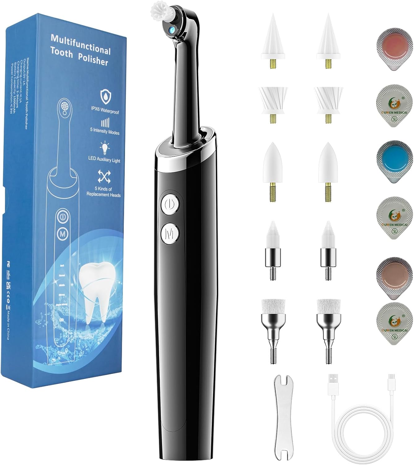 InFanso Tooth Polisher Plaque Remover for Teeth: A Practical Whitening Kit with 5 Modes