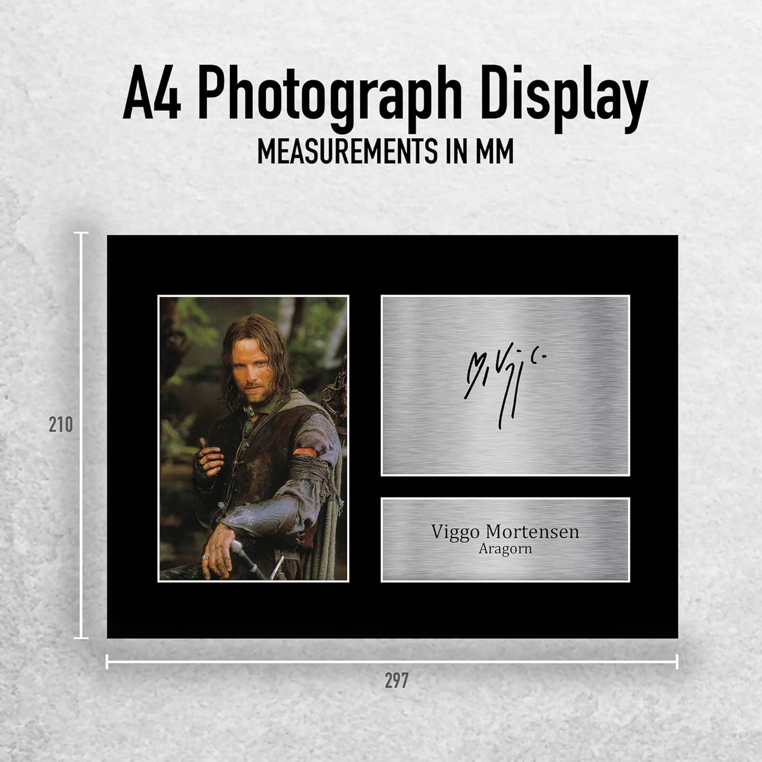 Thumbnail 1 de HWC Trading A4 Viggo Mortensen Lord of the Rings Aragorn signed autograph picture (A4) for movie memorabilia fans