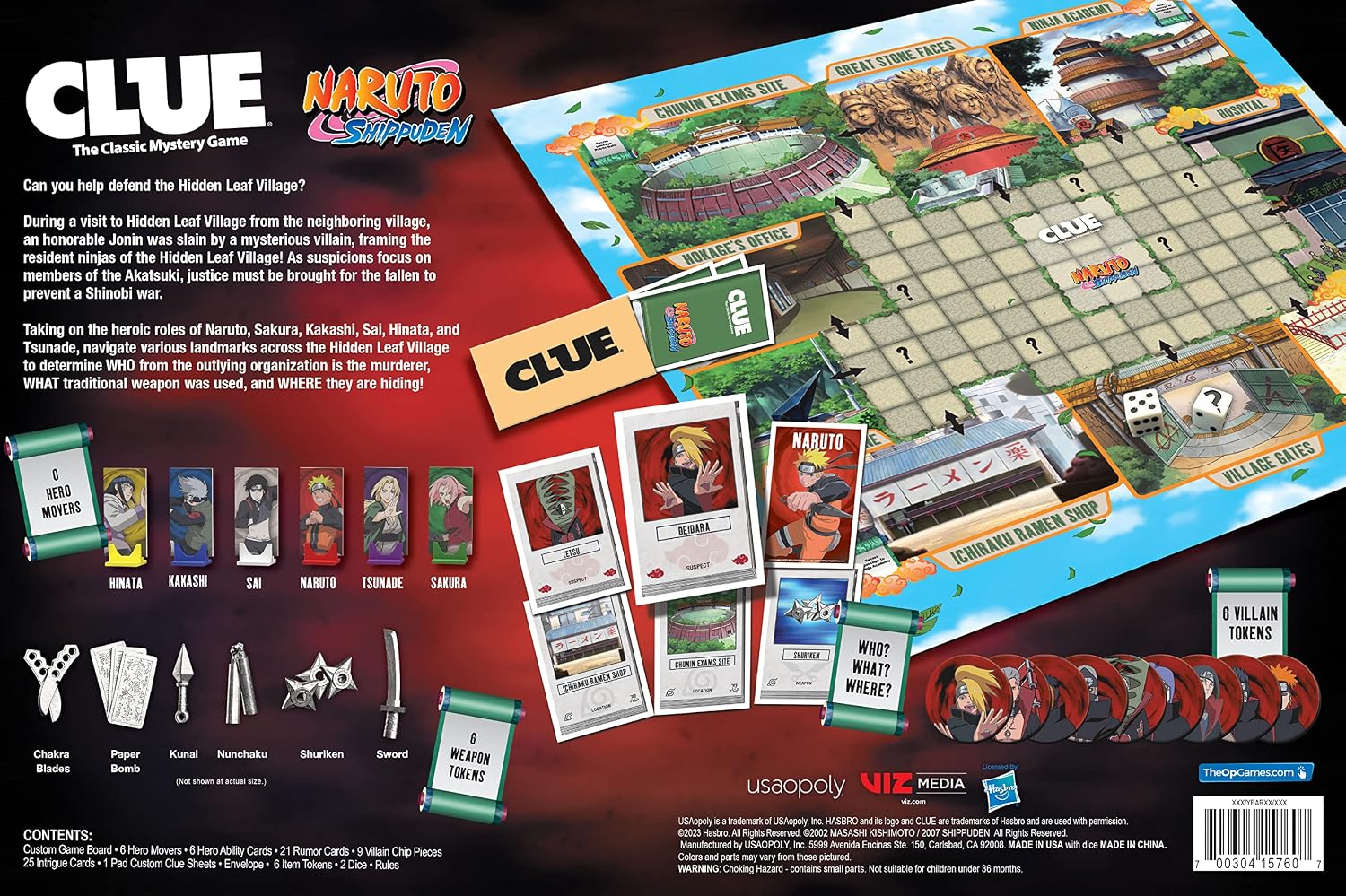 Thumbnail 4 de USAopoly Naruto Clue Board Game