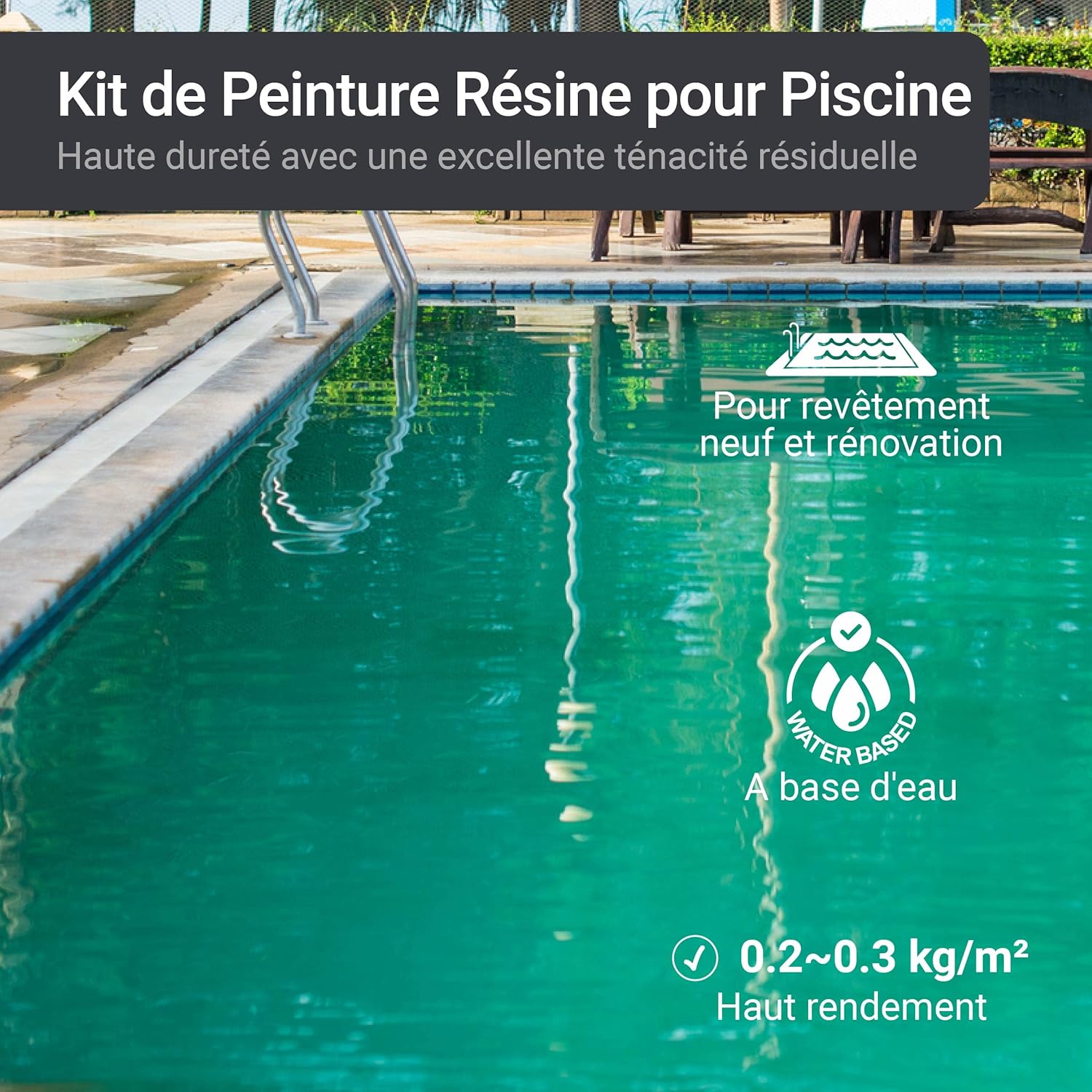 Thumbnail 2 de WO-WE Kit de Peinture Résine pour Piscine SL450 – Ivoire clair (RAL 1015) 10 kg