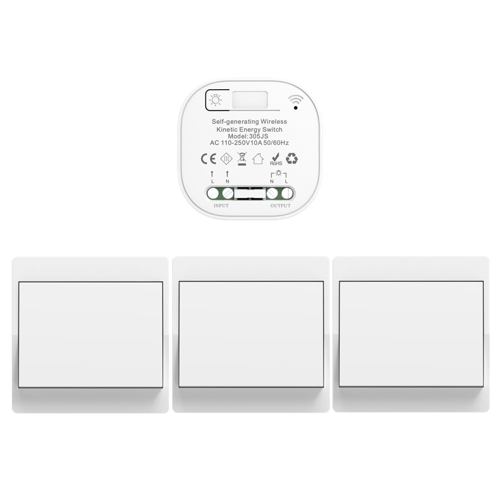 Cerhot 220V interruptor inalámbrico cinético 433 MHz