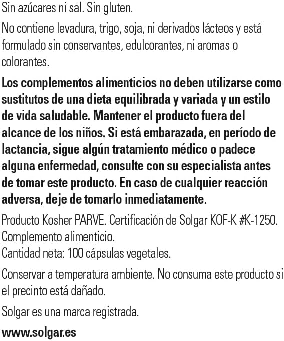 Thumbnail 5 de Solgar Multivitaminas Antioxidantes - 100 Unidades 💪