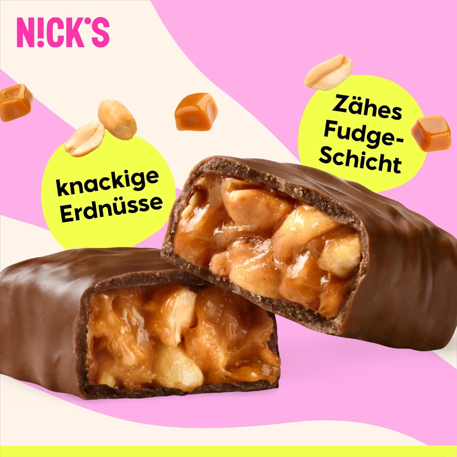 Thumbnail 5 de NICKS Keto Riegel Peanuts n Fudge — 15x40g 🍫