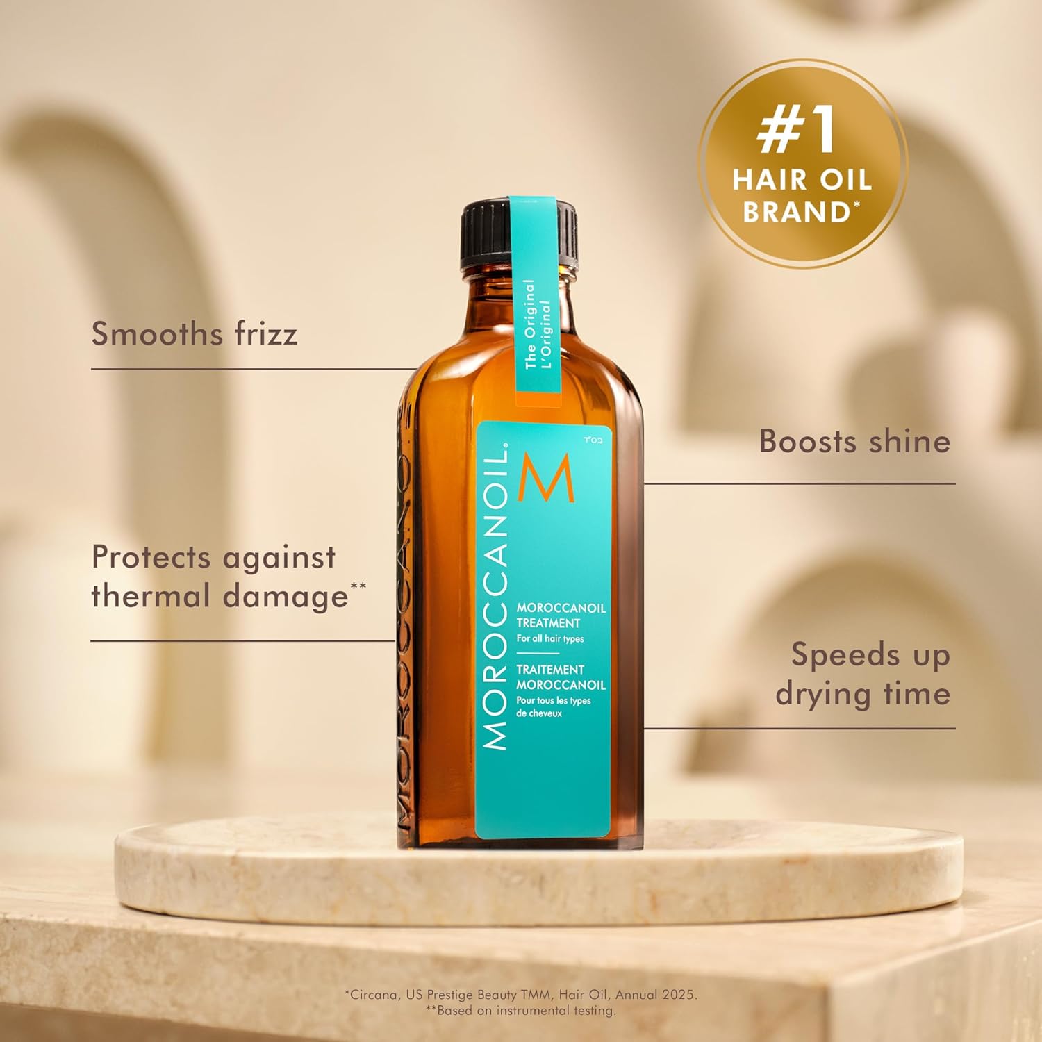 Detalle de Moroccanoil Behandlung – Original-Haarbehandlung mit Arganöl und Vitaminen