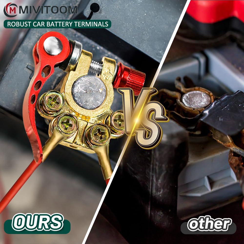 Thumbnail 1 de 2Pcs Quick Release Battery Terminals — 4-Way Connectors for 12V, 24V and 60V Systems