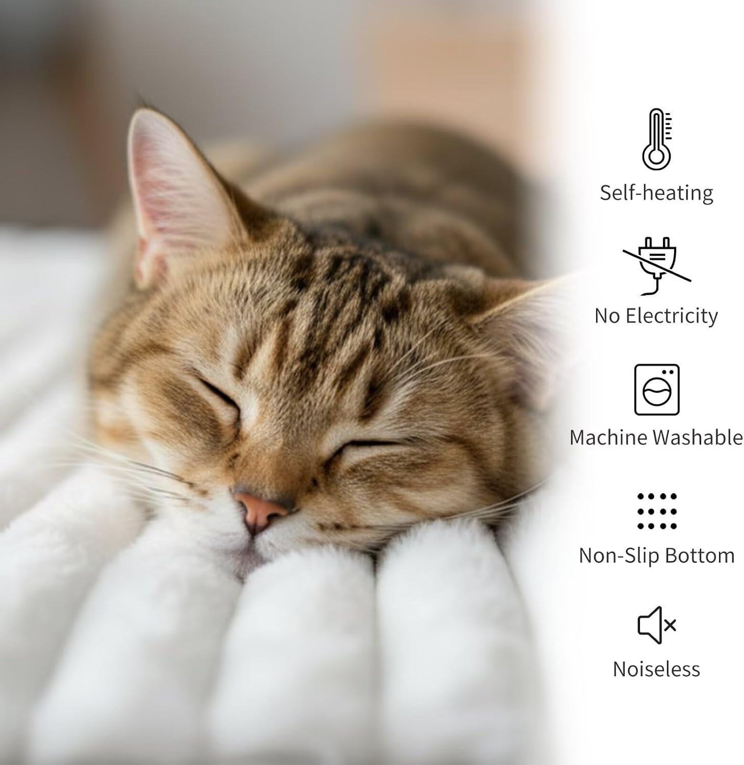 Thumbnail 6 de NWK Fluffy cat mat 114cm x 70cm heating