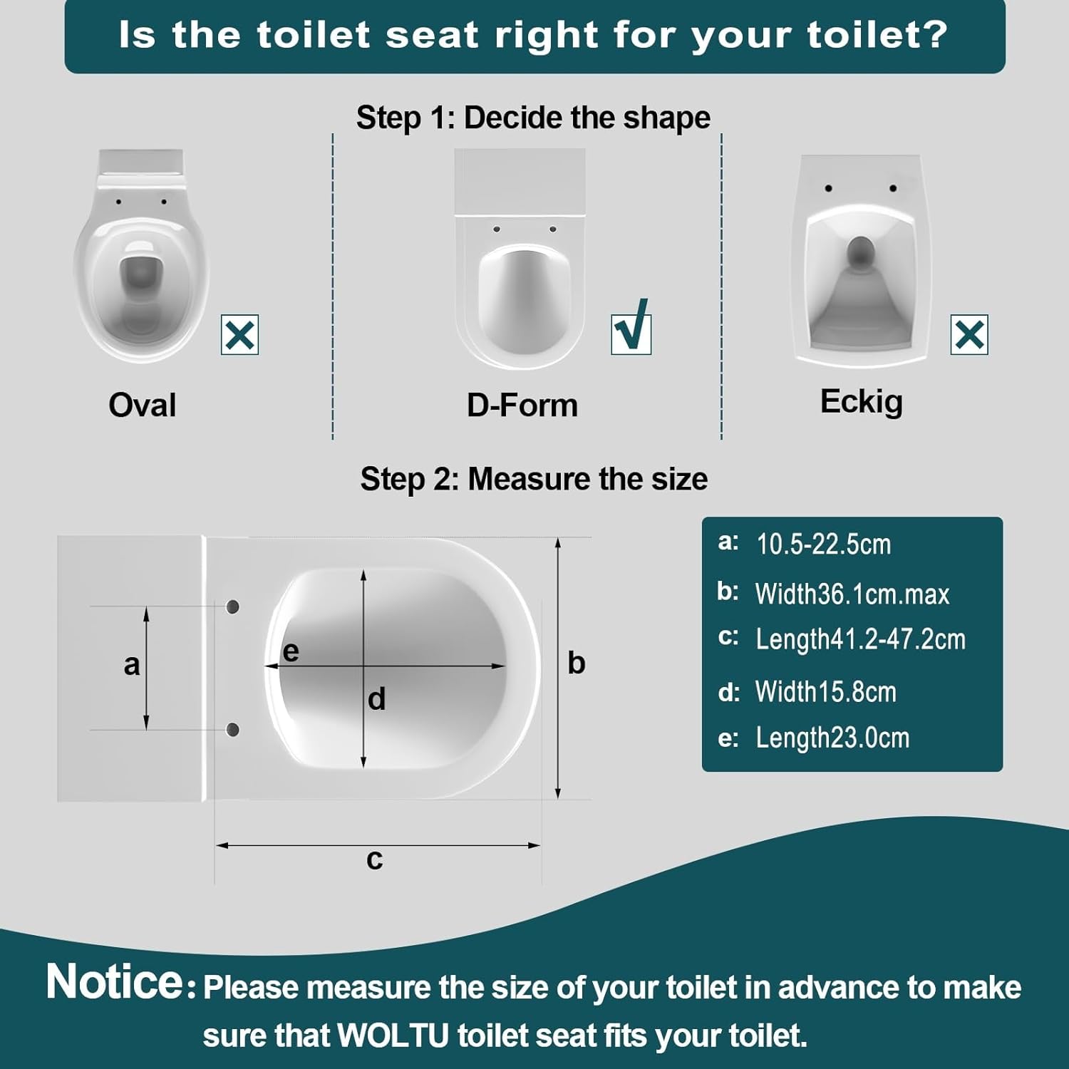 Thumbnail 4 de WOLTU Toilettendeckel mit Kindersitz und Absenkautomatik für Familie (D-Form)