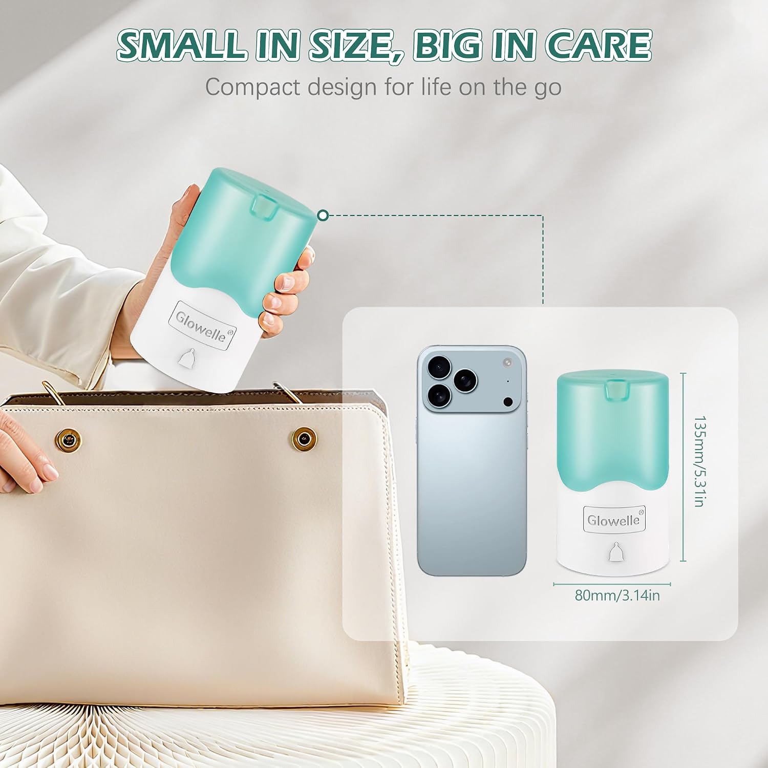 Detalle de GLOWELLE Set Disco Mestruale e Sterilizzatore: Disco Riutilizzabili + Sterilizzatore Compatto