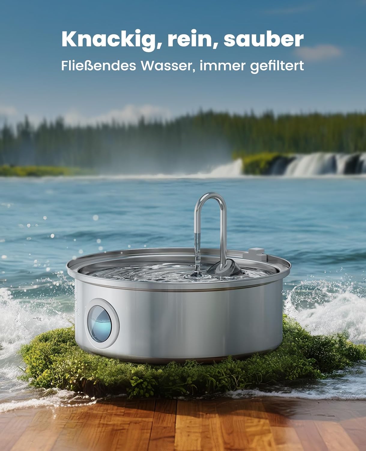 Detalle 2 de oneisall 7L Trinkbrunnen für Hunde mit LED