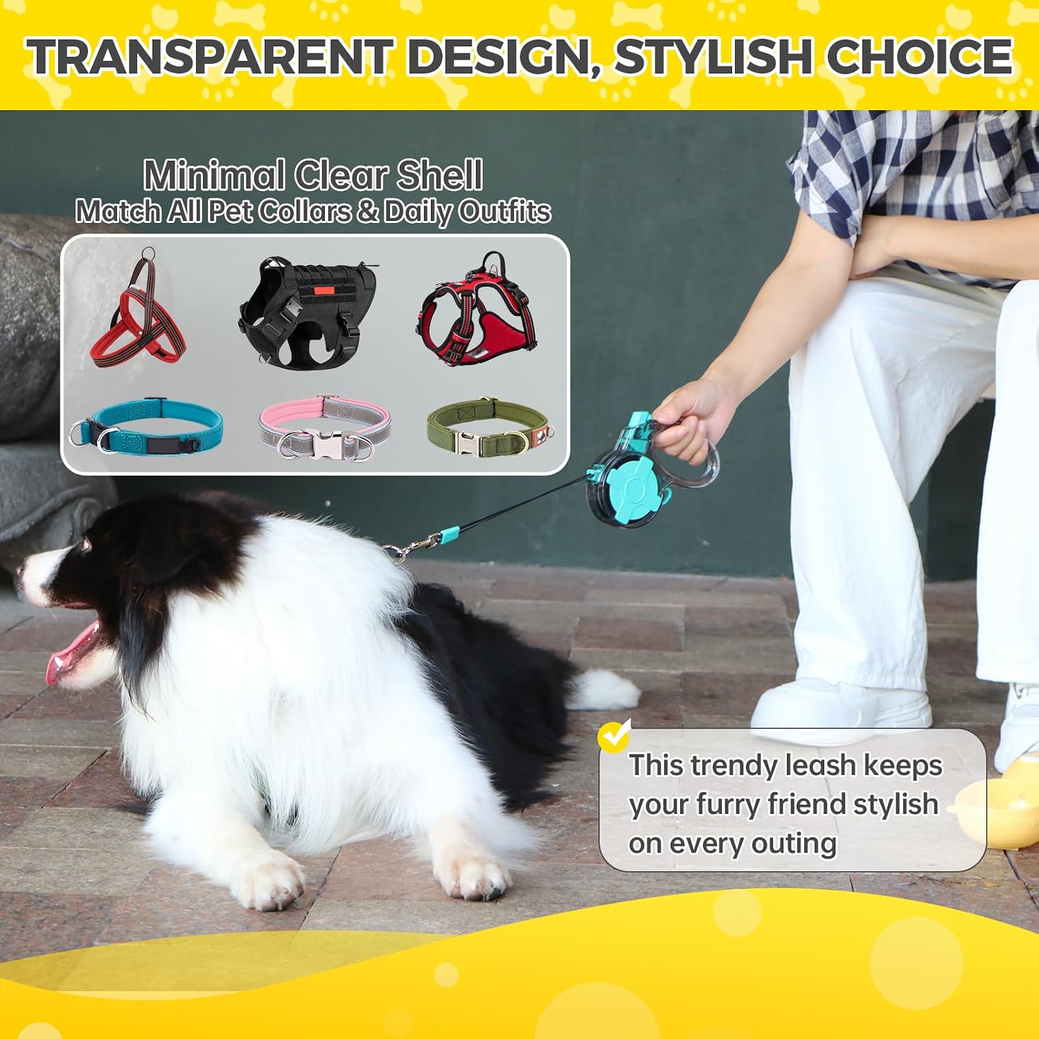 Detalle 1 de Gluckelk Retractable Dog Leash 10 ft