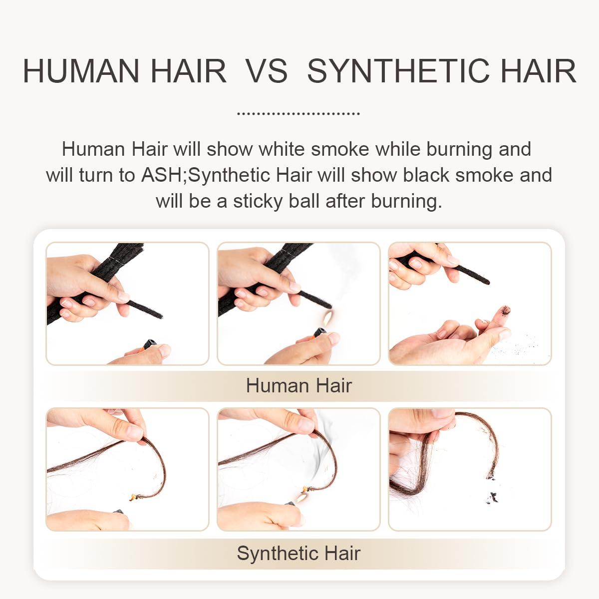 Thumbnail 6 de DAIXI 0.4cm Dreadlock Extensions – 10 Inch, 60 Strands, 100% Human Hair