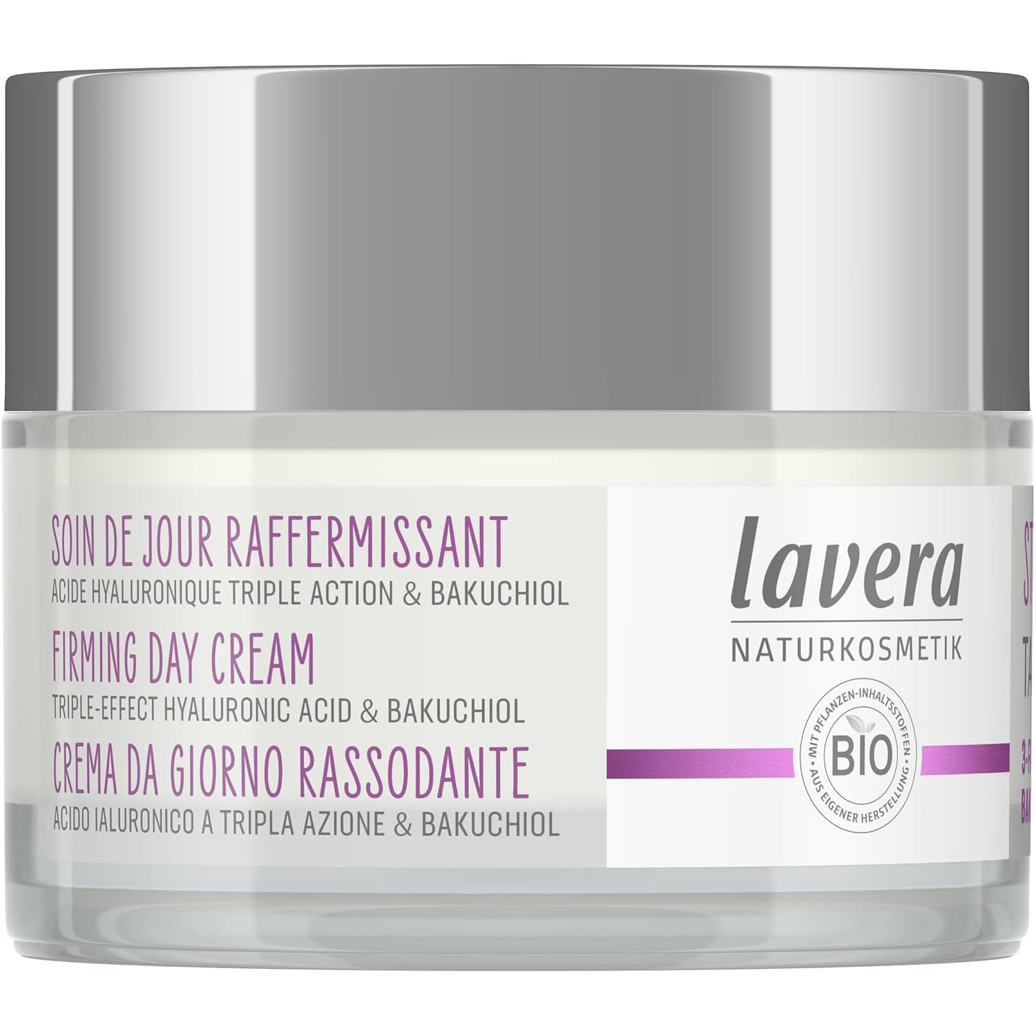 Detalle de Lavera Straffende Tagespflege – vegane Hyaluron-Bakuchiol-Creme (50 ml)