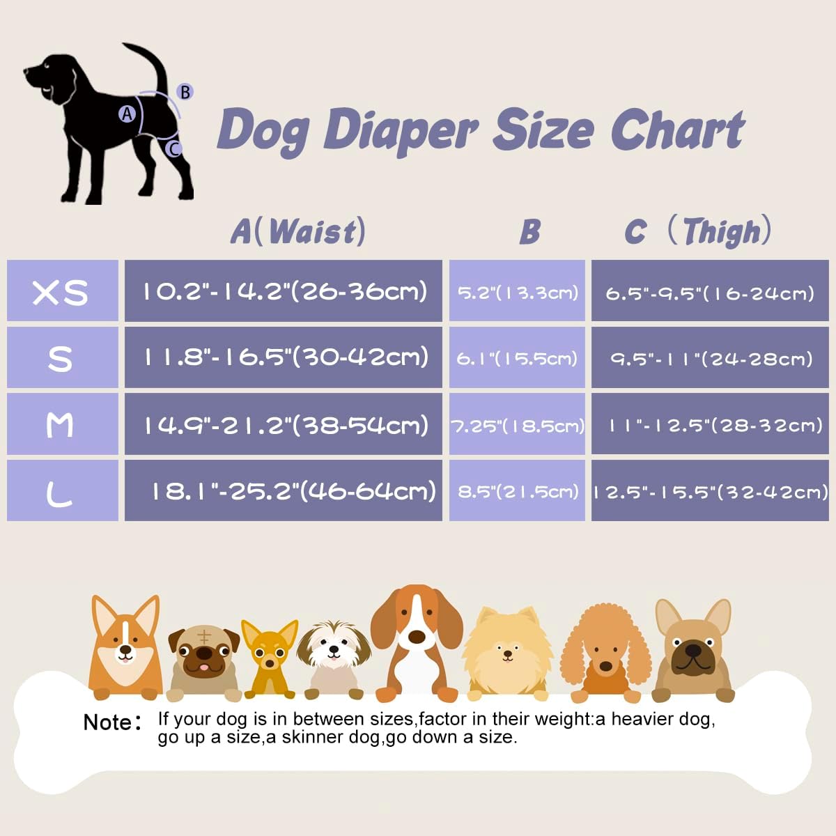 Detalle 2 de Hisprout 3-Pack female dog diapers (reusable, washable, breathable) – highly absorbent incontinence pants, Size S (Nebula)