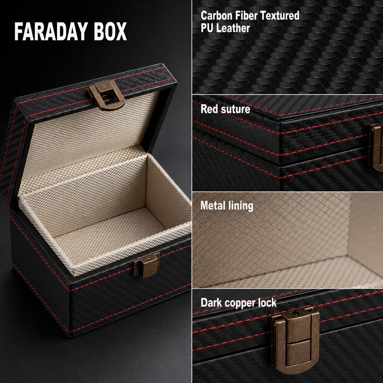 Thumbnail 2 de Diyife Faraday Box for Car Keys: Small Premium Carbon Fibre Signal Blocker