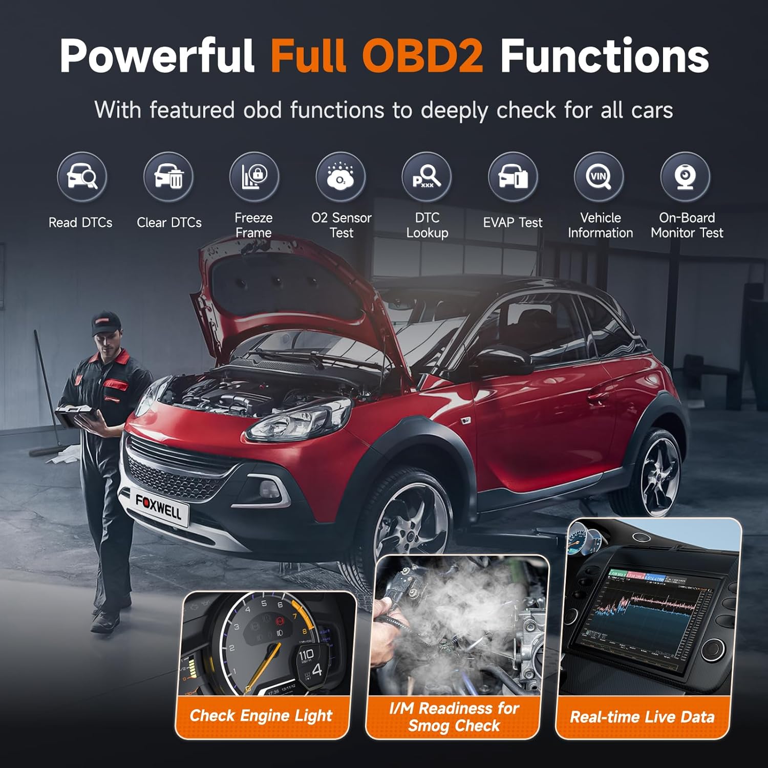 Thumbnail 5 de FOXWELL NT624 Elite OBD2 Scanner 8 Resets
