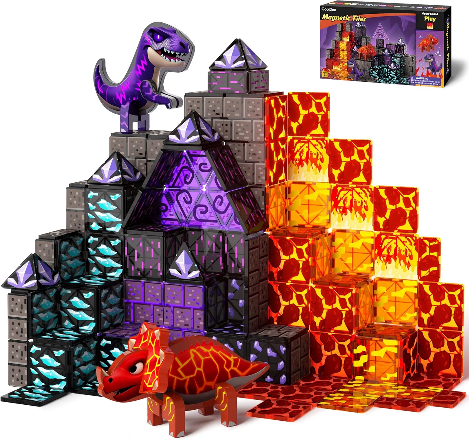 Detalle de GobiDex Lava Cave Magnetic Tiles 3+ 🧩