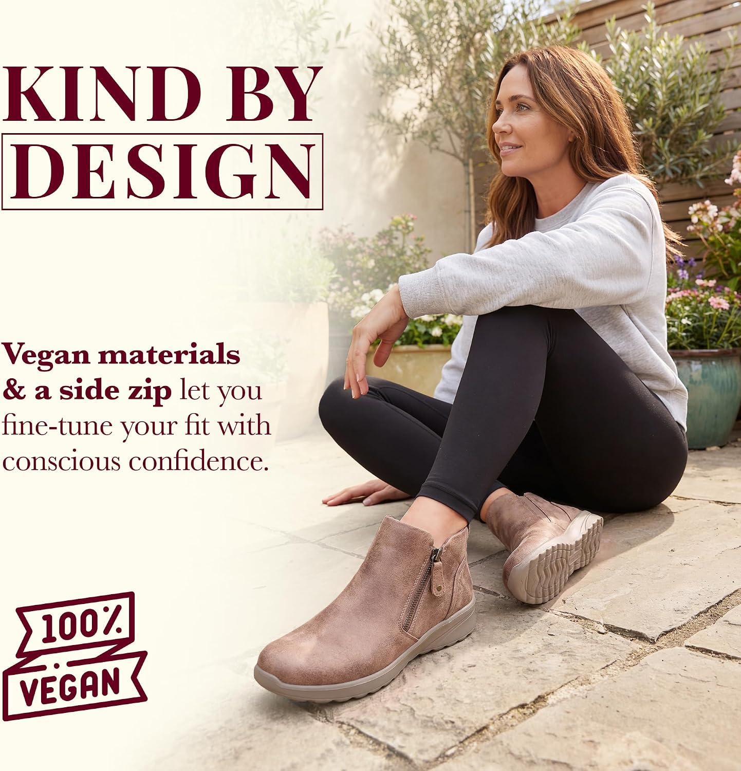Detalle de Skechers Lovely Vibe: botas cortas para mujer, marrón, 37 EU