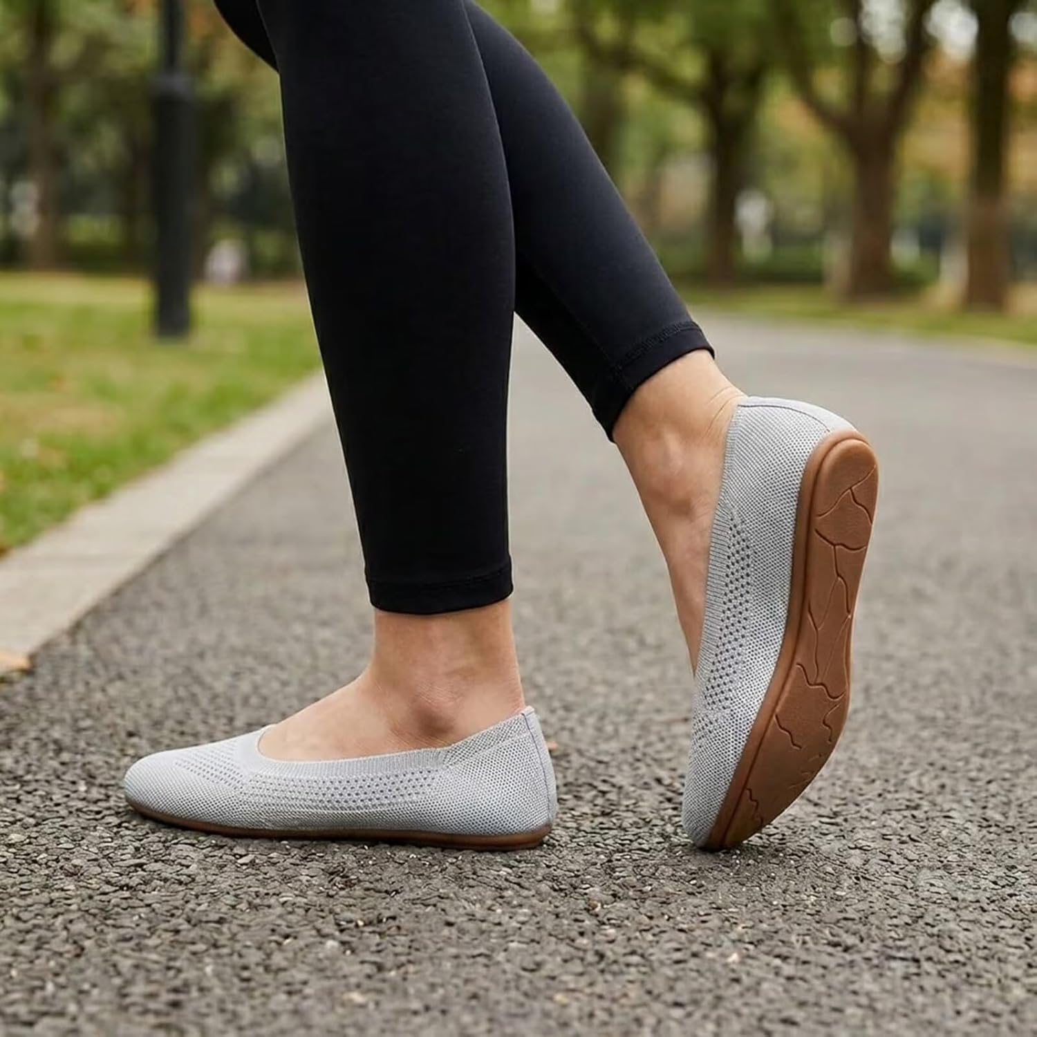 Thumbnail 2 de Puxowe Women’s Ballet Flats Shoes Slip On Knit Dress Shoes – Round Toe Comfort