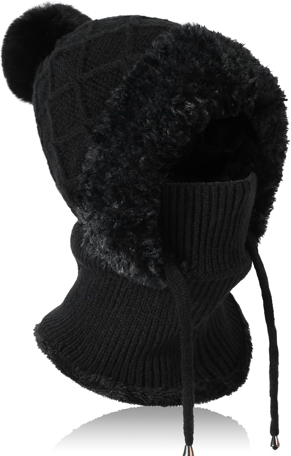 Detalle 2 de TAGVO Winter Warm Knitted Cap with Neck Warmer 🧣