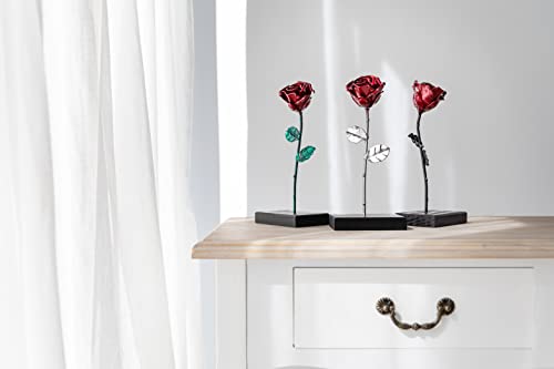 Thumbnail 5 de Forging Art Bcn Rosa Eterna de hierro forjado a mano con base de madera lacada (22 x 10 x 6,5 cm)