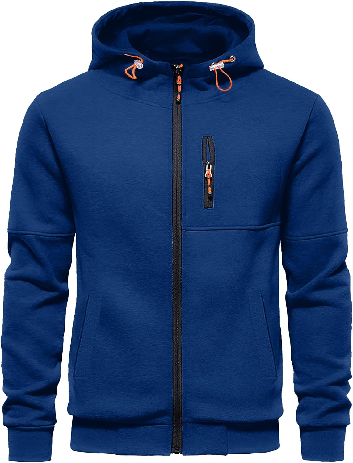Detalle de CTU Herren Hoodie Zip Up Langarm Fleece – warmes Allround-Modell von S bis 3XL